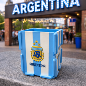 Argentina Football Team PVC Square Pen Holder