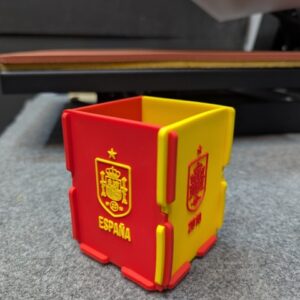 España Football Team PVC Square Pen Holder